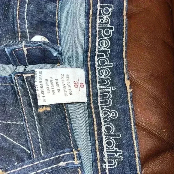 New Without Tags Paper Denim Cloth Jeans Size 10 - Picture 6 of 7